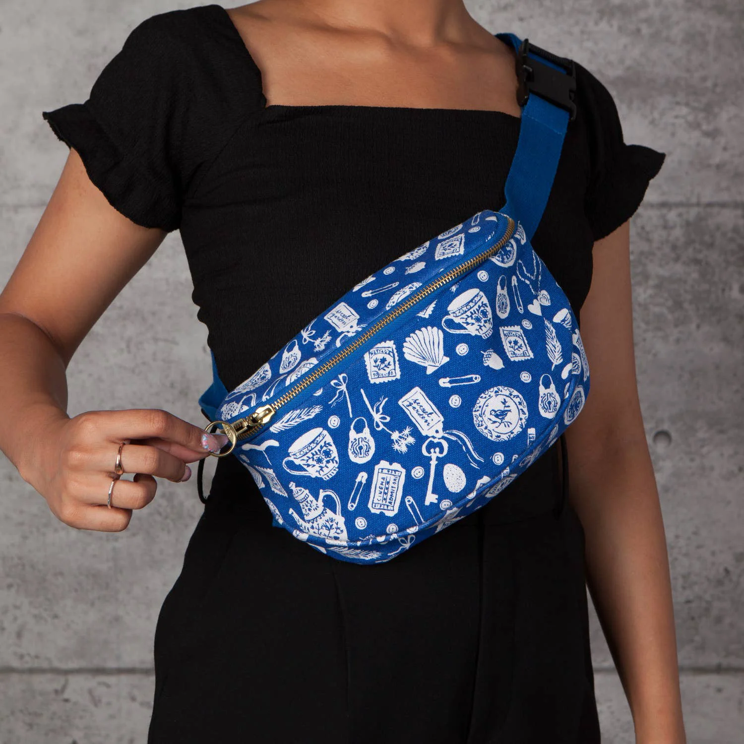Unique Finders Keepers Cotton Canvas Hip Bag Adjustable Strap Waist Belt Bag Fanny Pack High-Performance