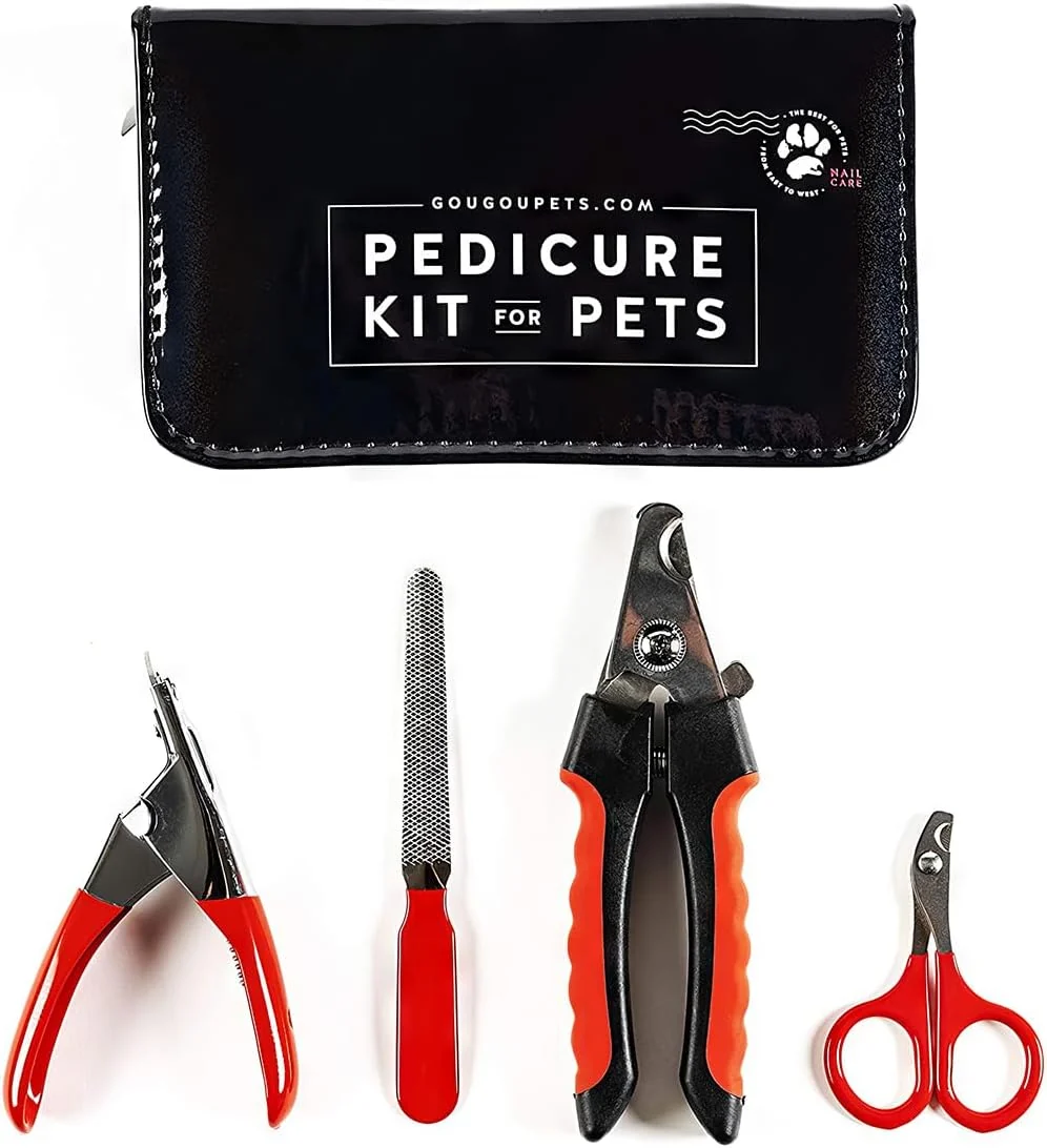 Carefully Designed Pet Care Pedicure Kit for Dogs Cats Birds and Reptiles - Nail Clippers File and Scissors Style Clippers Plus Case 3 Nail Clippers Plus Nail File Healthy