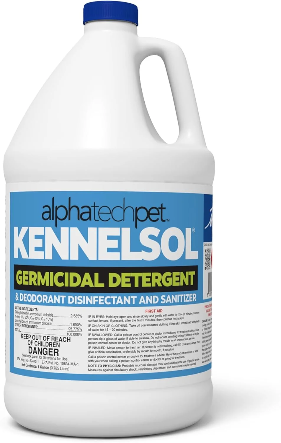 Trendy ATP KennelSol 1-Step Kennel Cleaner - 1 Gallon Liquid Disinfectant Effective Against Bacteria and Viruses Deodorizer Wintergreen Scent by Alpha Tech Pet Professional