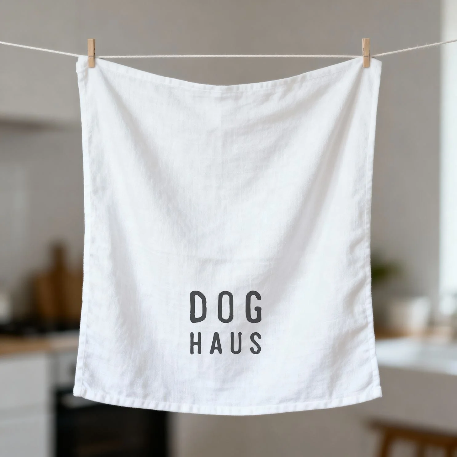 Casual Dog Haus Thirsty Boy Dish Towel Cotton Flour Sack Kitchen Towel 30 x 30 Advanced
