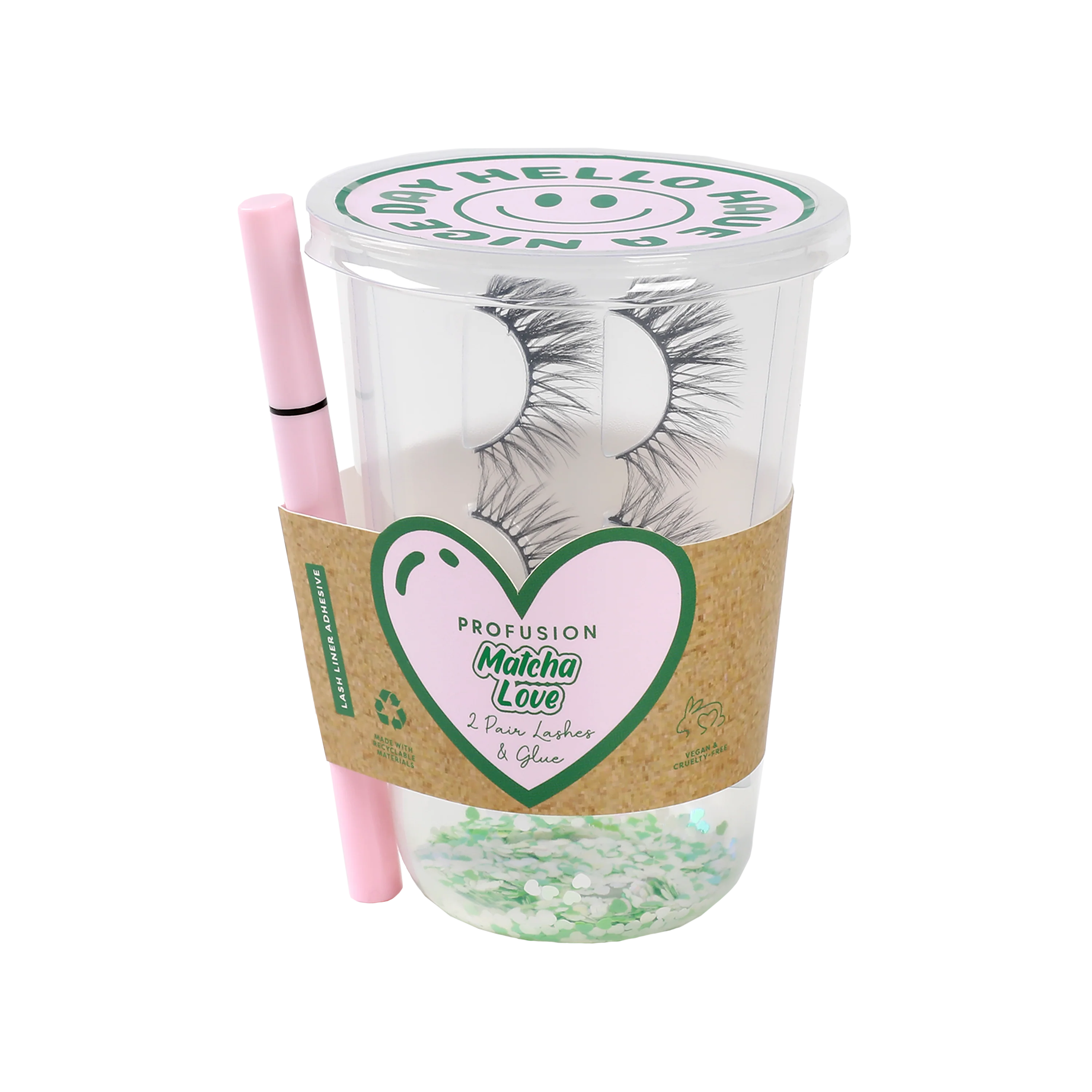 Expertly Made Matcha Love 2 Pair Lashes Glue High-Grade