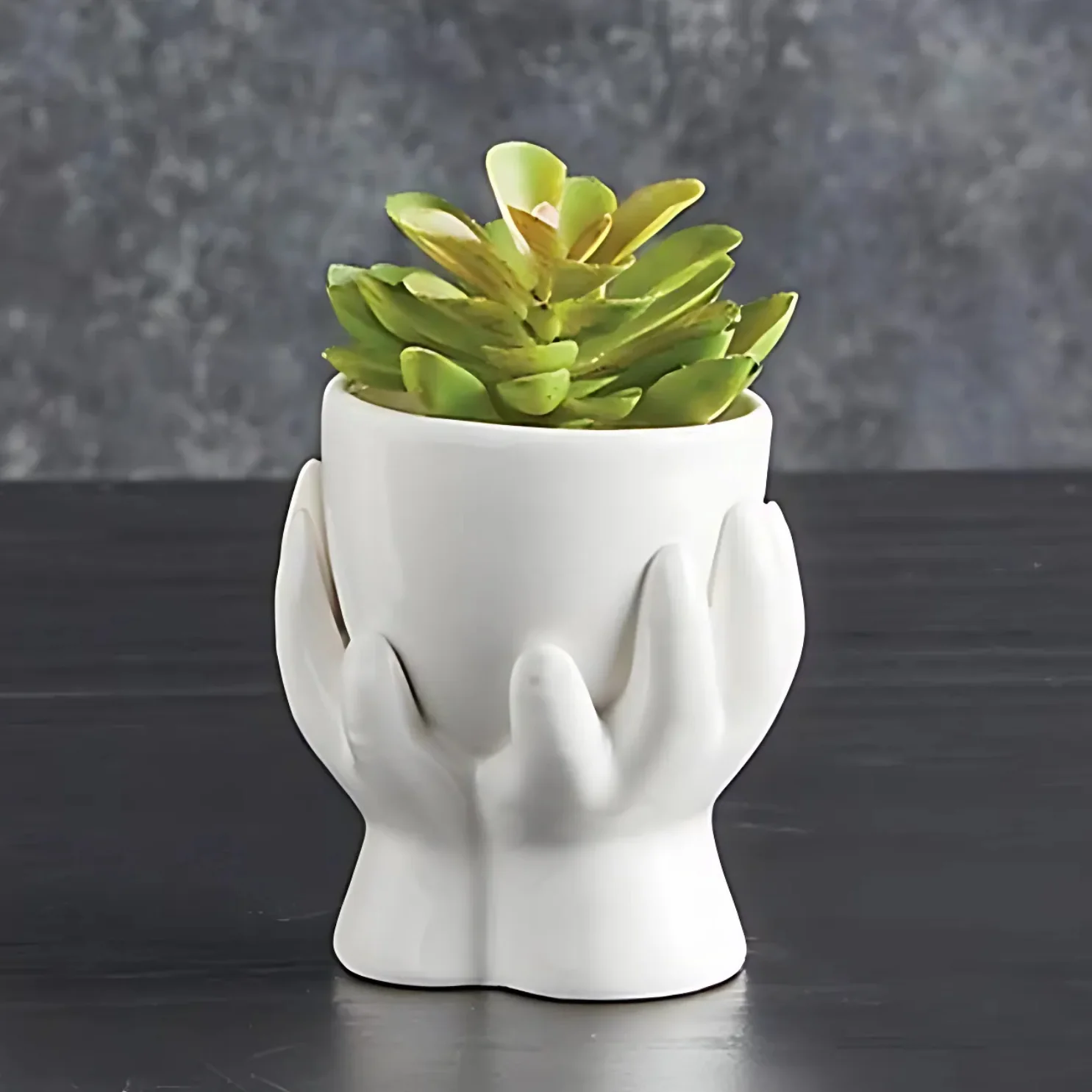 Sophisticated Ceramic Hands Mini Planter Decorative Mini Aesthetic Plant Pot for Succulents Flowers High-Performance