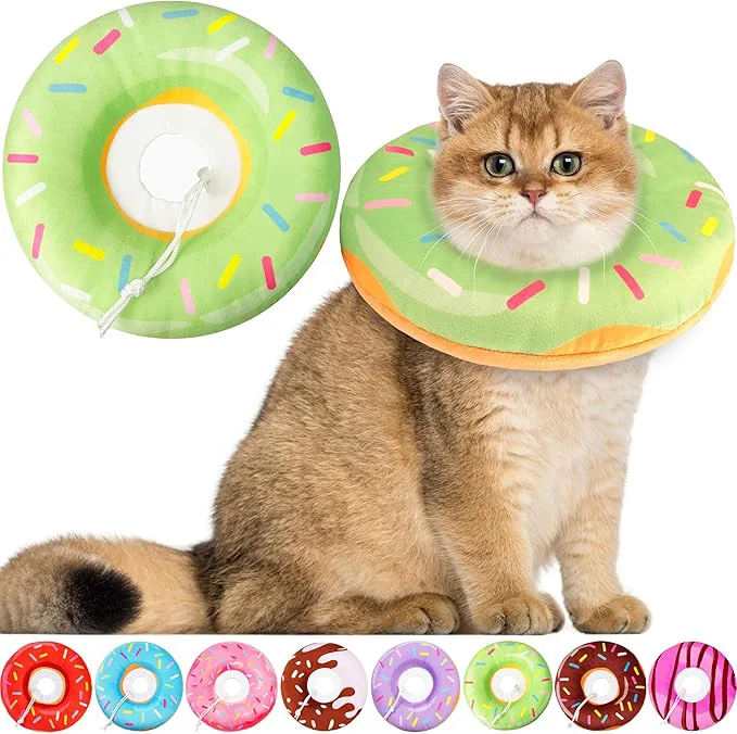 Genuine Cat Cone Collar Soft Cat Recovery Collar Natural