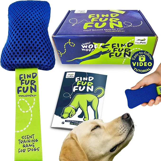 Healthy Dog Scent Training Kit – Nosework Mental Stimulation Toy for Dogs Interactive Hide Seek Enrichment Game with Anise Scent PouchesAbout This Expertly Made