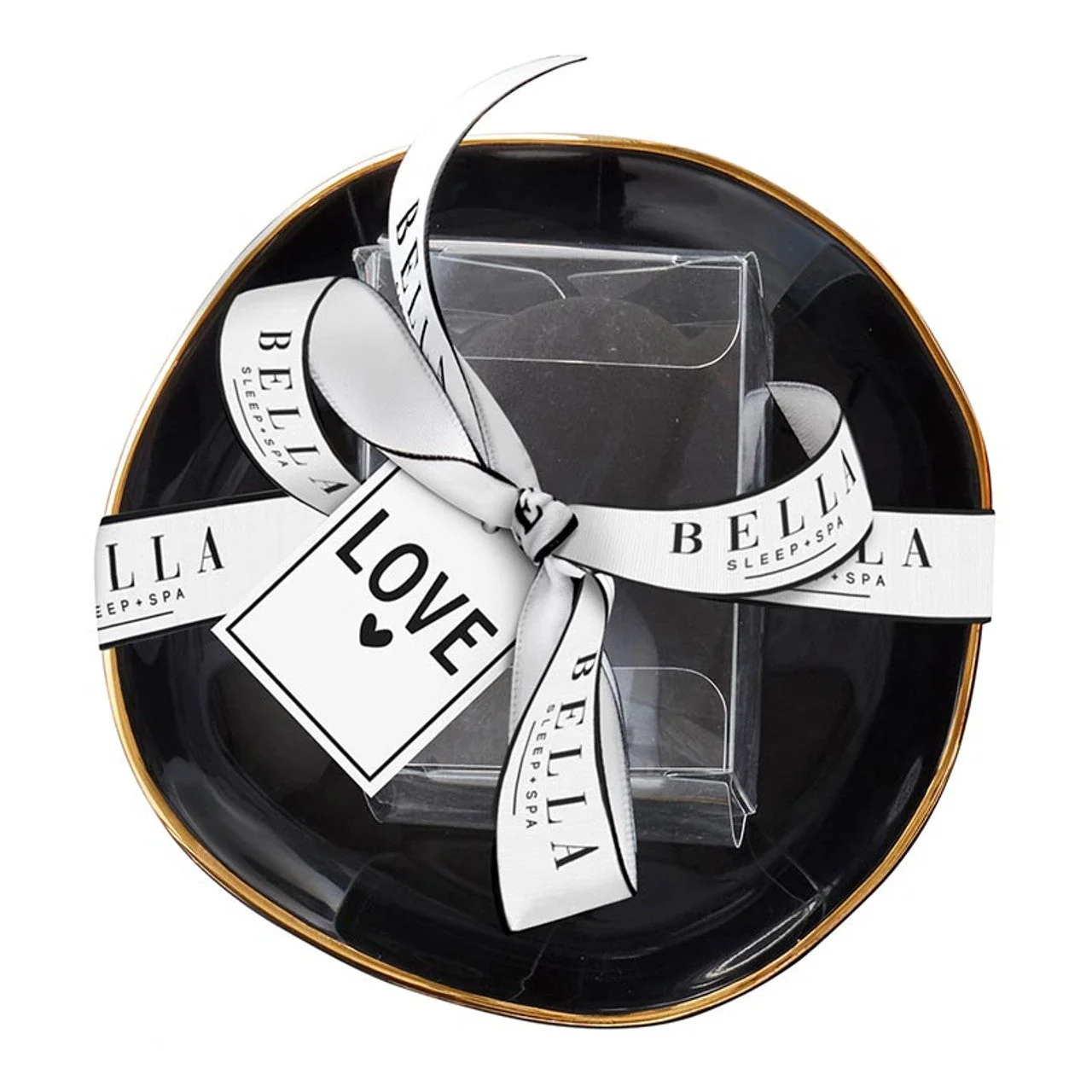 Reliable Love Black Ceramic Tray with Makeup Sponge Gift Set Cosmetic Giftable Beauty Tools Set Reusable