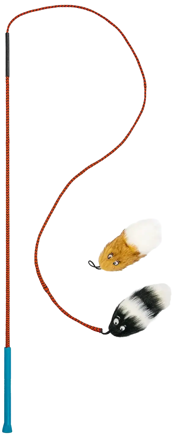 Casual Outward Hound Tail Teaser Dog Wand Toy with Refill Multicolor Elegant