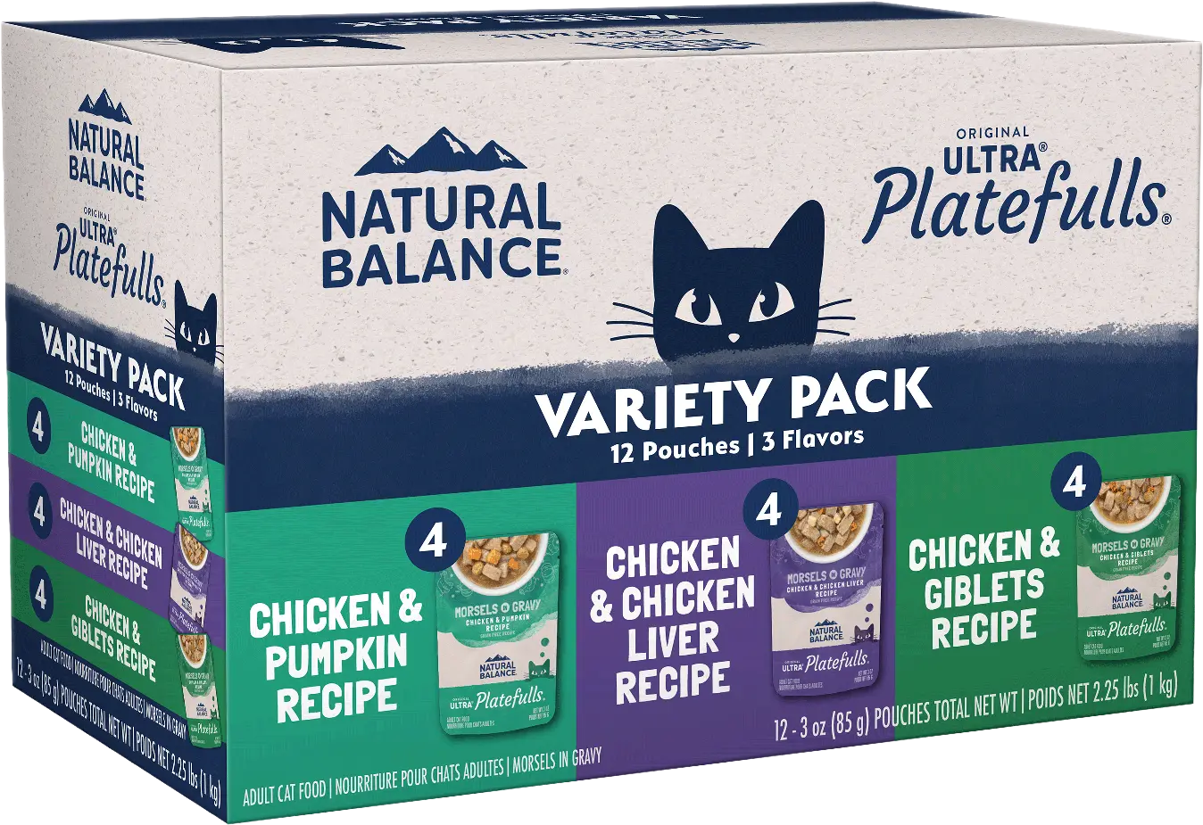 Stylish Natural Balance Ultra Platefulls Chicken Morsels in Gravy Adult Wet Cat Food Variety Pack 3-oz Pouches 12 Count Official
