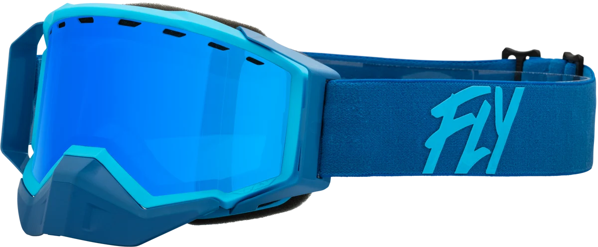 Fine Zone Snow Goggle Blu Light Blu W Sky Blue Mirror Blue Lens Official