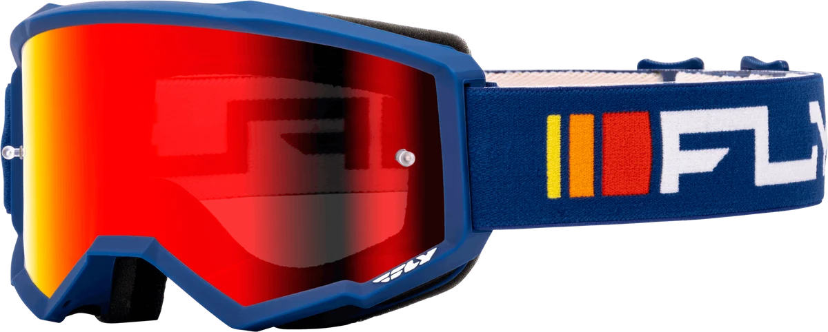 Easy-to-Use Youth Zone Goggle Navy White W Red Mirror Smoke Lens Dependable
