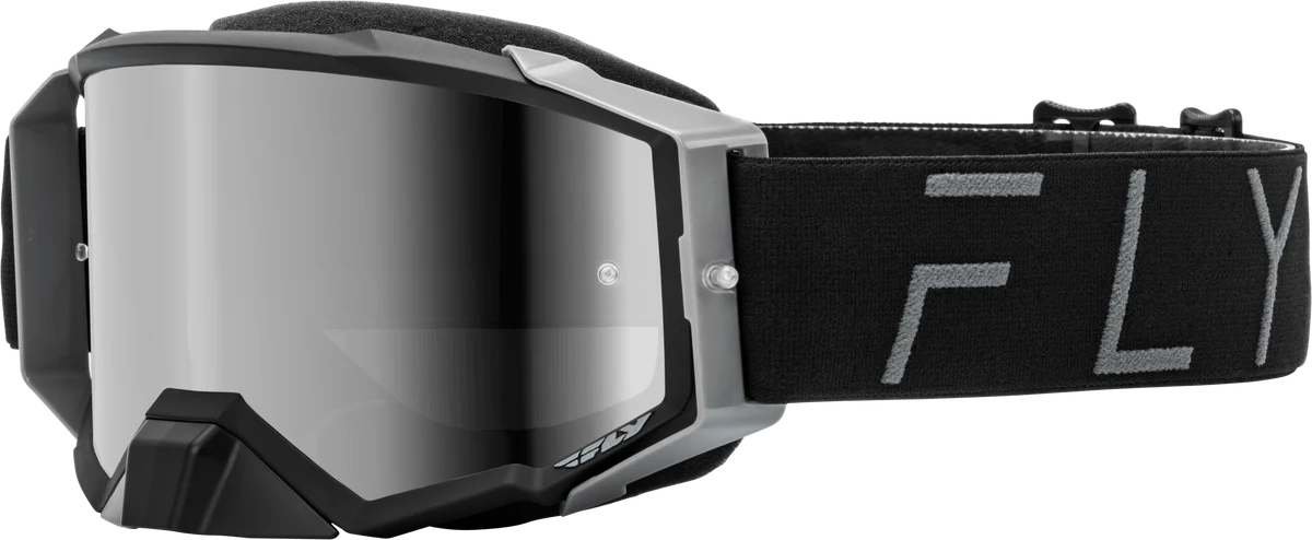 Innovative Fly Zone Pro Motorcycle Goggle Black Grey W Black Mirror Smoke Lens Top-Quality