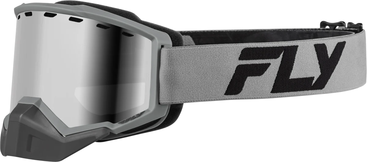 Trusted Focus Snow Goggle Silver Char W Silver Mirror Smoke Lens Clean