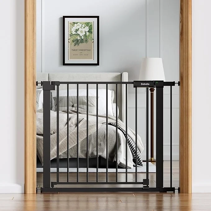 Exclusive BABELIO Baby Gate for Doorways and Stairs 36-41 Pet Gate Luxury