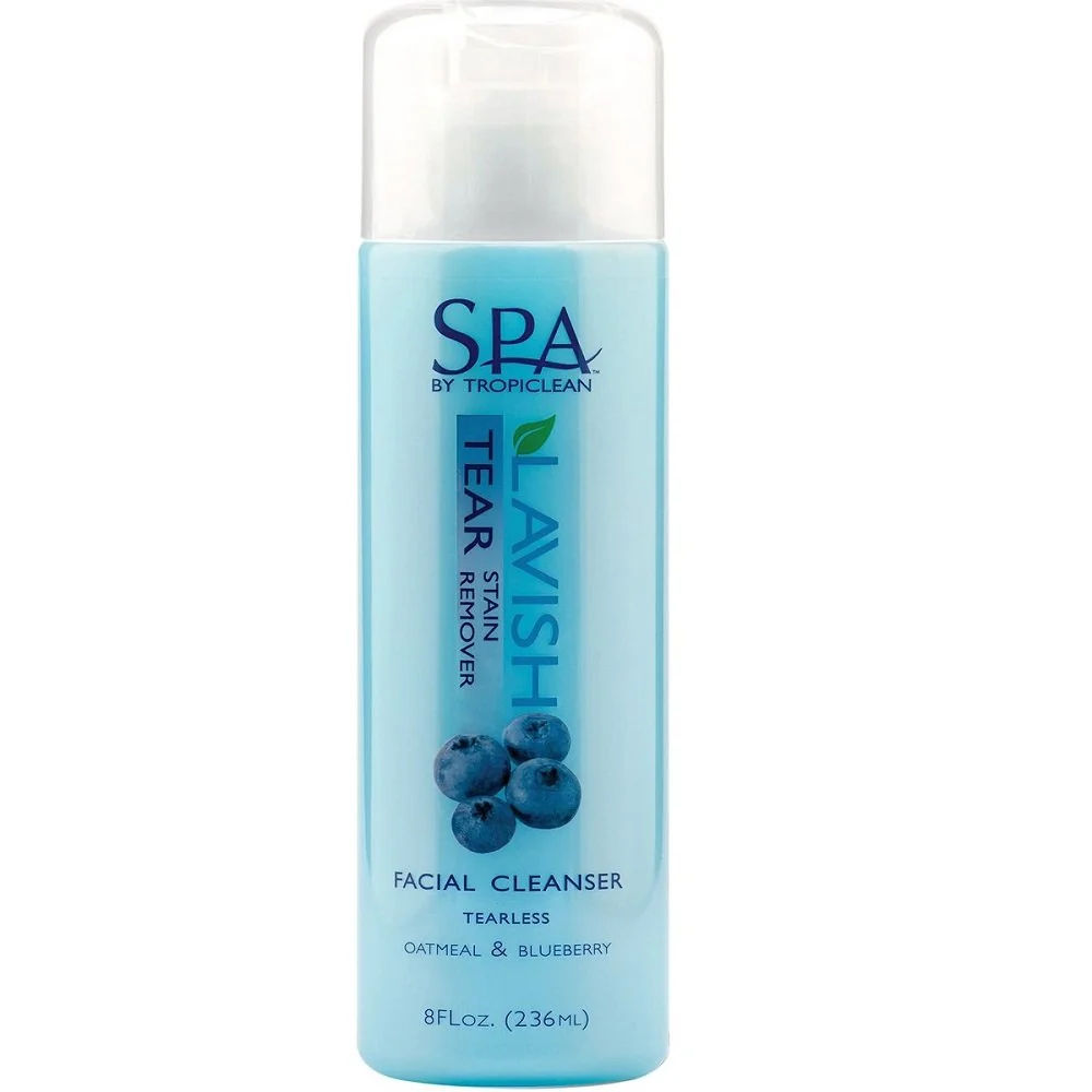 Dependable TropiClean Spa Lavish Tear Stain Remover Facial Cleanser for Dogs Cats 8-oz Exceptional