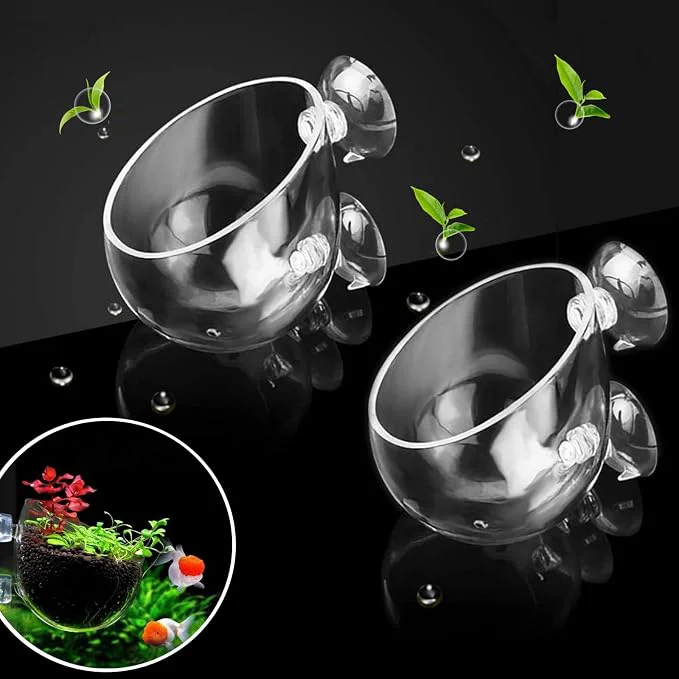 Breathable 2 PCS Aquarium Plant Holder Top Hanging Fish Tank Plant Pot Aquarium Planter Versatile