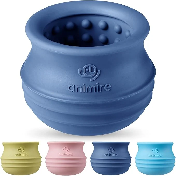 Comfortable Treat Dispensing Dog Toy Long-Lasting Interactive Puzzle Toys for Dogs Stuffable Dog Enrichment Frozen Lick Treat Toy for Boredom BPA Silicone Fetch Catch Chew Toy Dark Blue S About This Contemporary