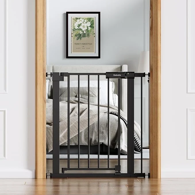 Easy-to-Use BABELIO Baby Gate for Doorways and Stairs 26-31 Pet Gate Sophisticated