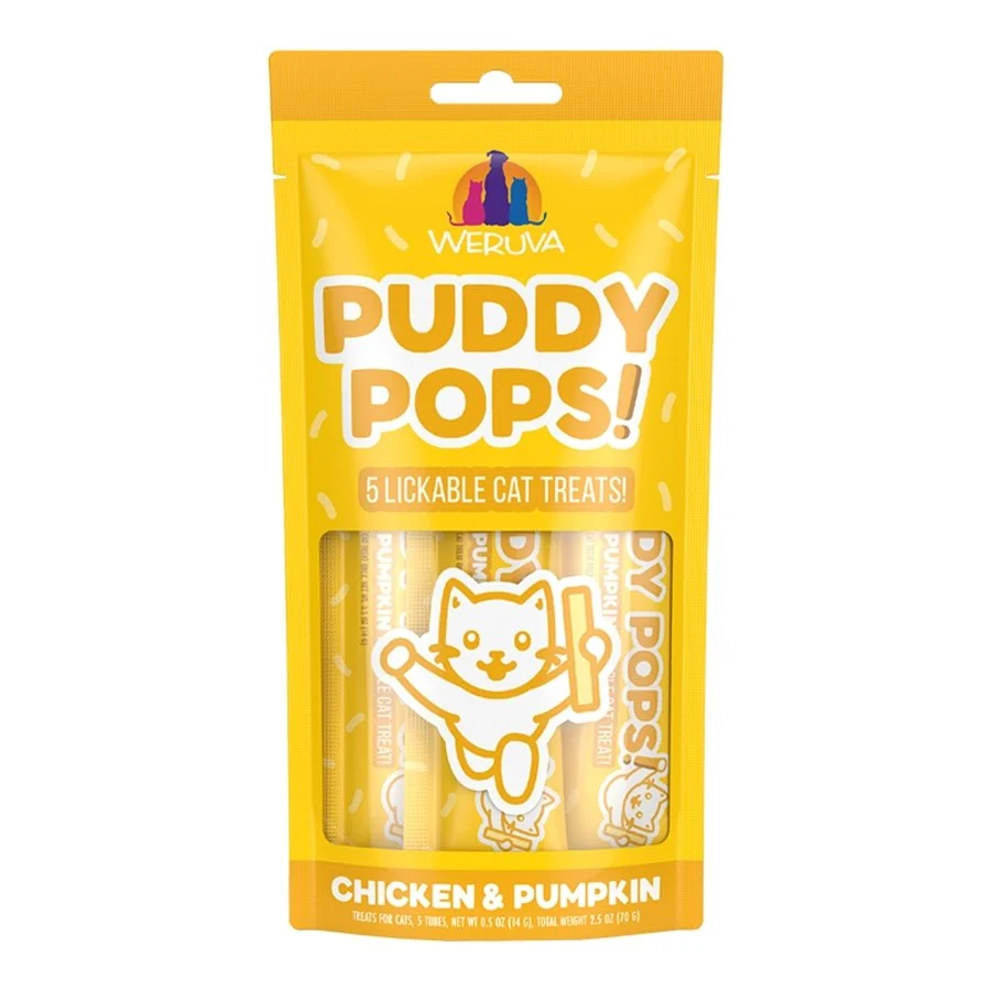 Luxury Weruva Puddy Pops Lickable Cat Treats Chicken Pumpkin 0.5-oz Tubes 5 Count Casual