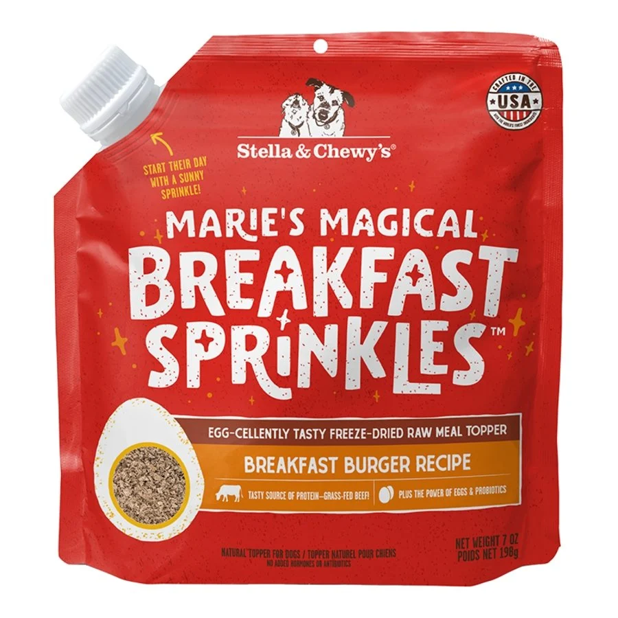 Excellent Stella Chewy's Marie's al Breakfast Sprinkles ze-Dried Raw Dog Meal Topper Breakfast Burger Recipe 7-oz Outstanding