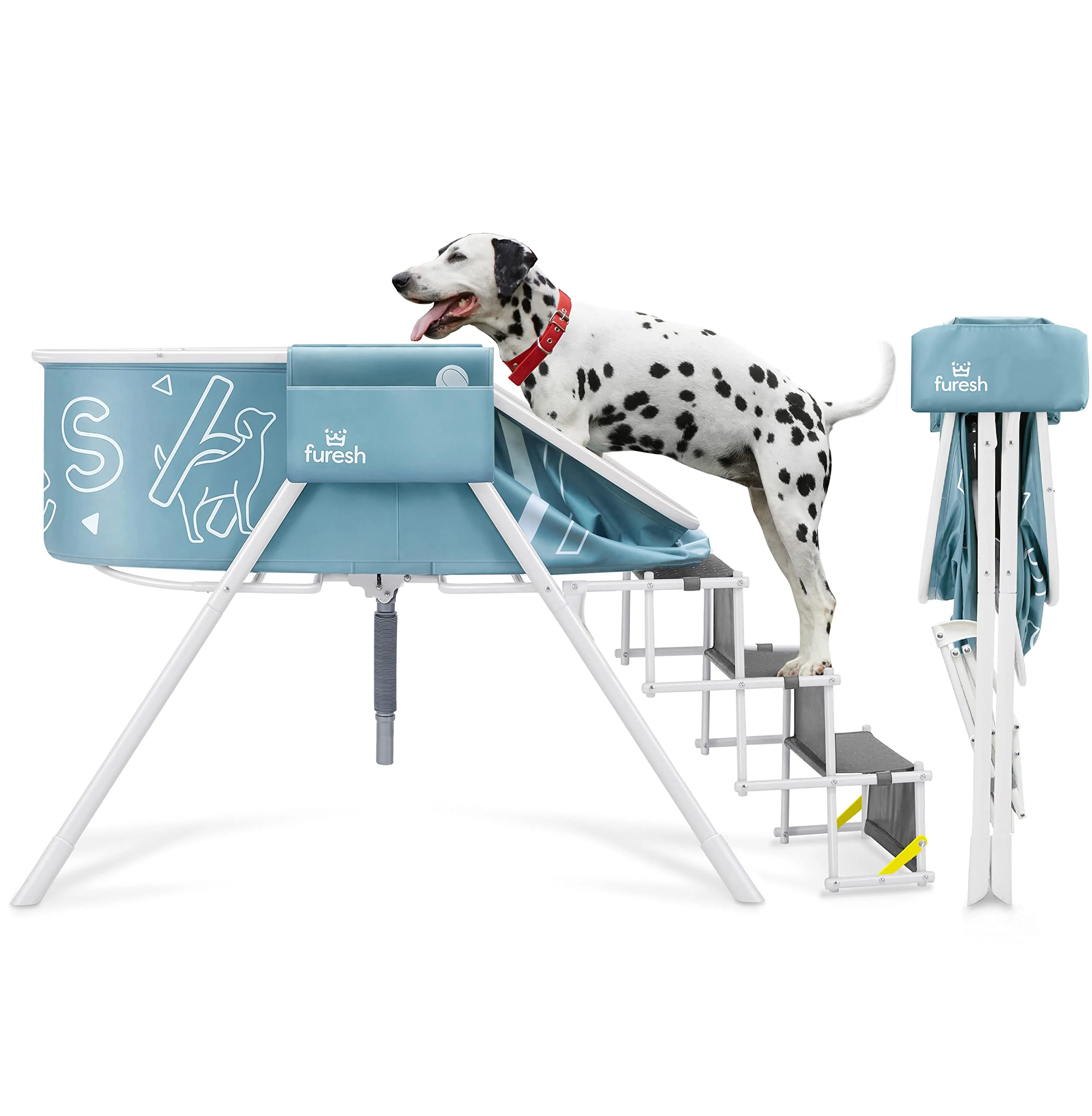 Breathable Furesh Big Dipper Dog Bath Tub with Stairs — d Foldable Wash Station Carefully Designed