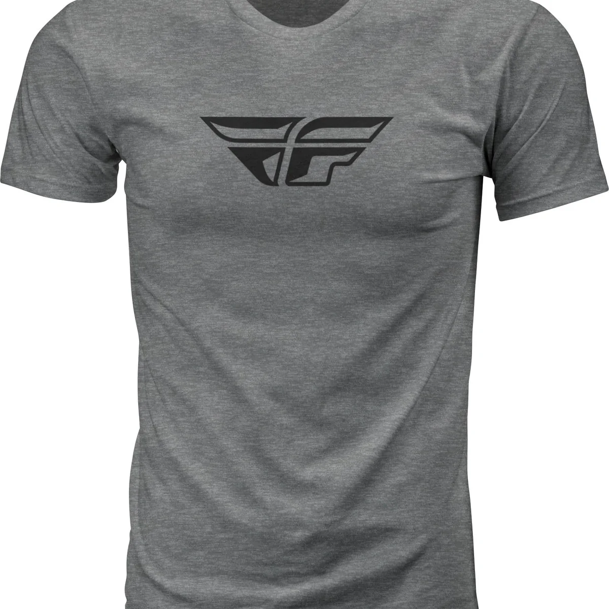 Crafted Fly F Wing Tee Dark Grey Heather Sm Comfortable