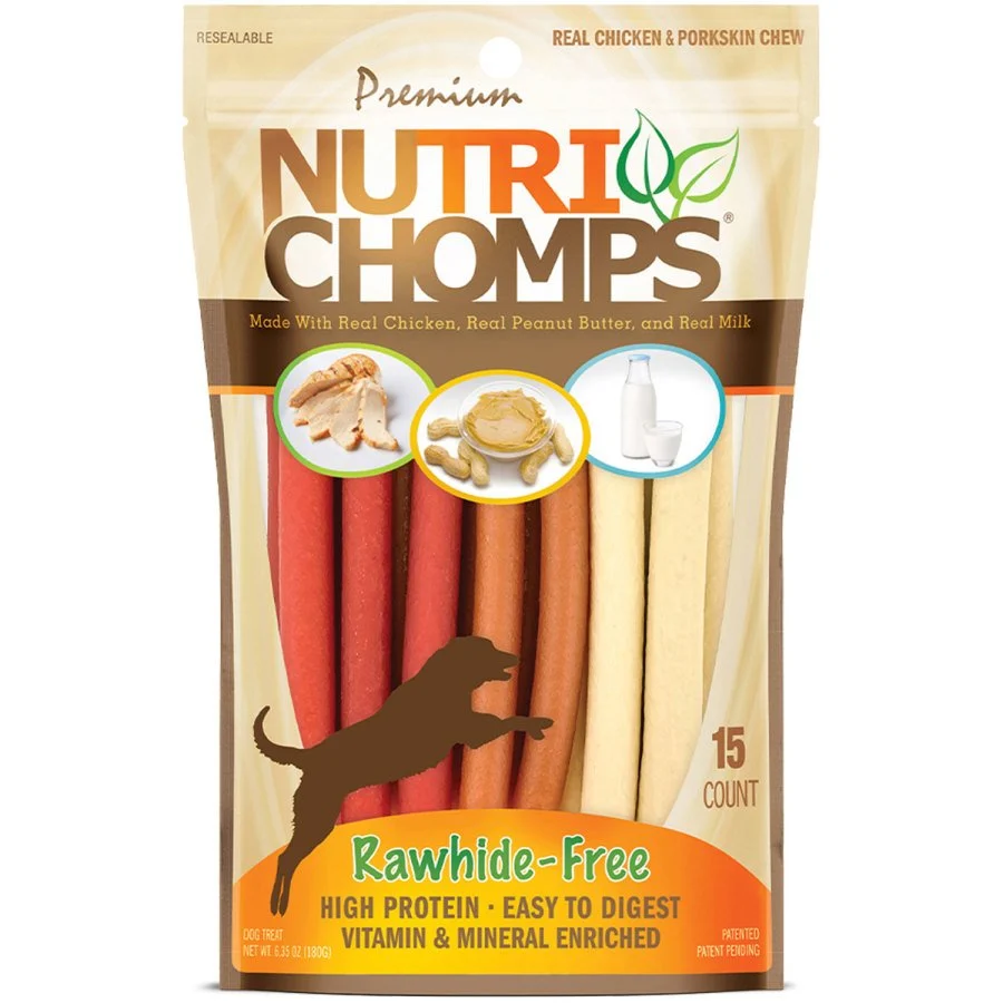 Stylish Scott Pet Premium Nutri Chomps Dog Treats Assorted Flavor Wrapped 15 Count 5-in Advanced