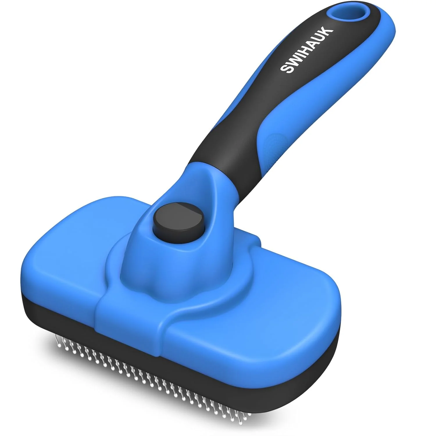 Carefully Designed Swihauk Self Cleaning Slicker Brush - Skin Friendly Deshedding Grooming Tool for Dogs Cats Suitable for Shedding Haired Pets with Pet Supplies Accessories Blue Healthy