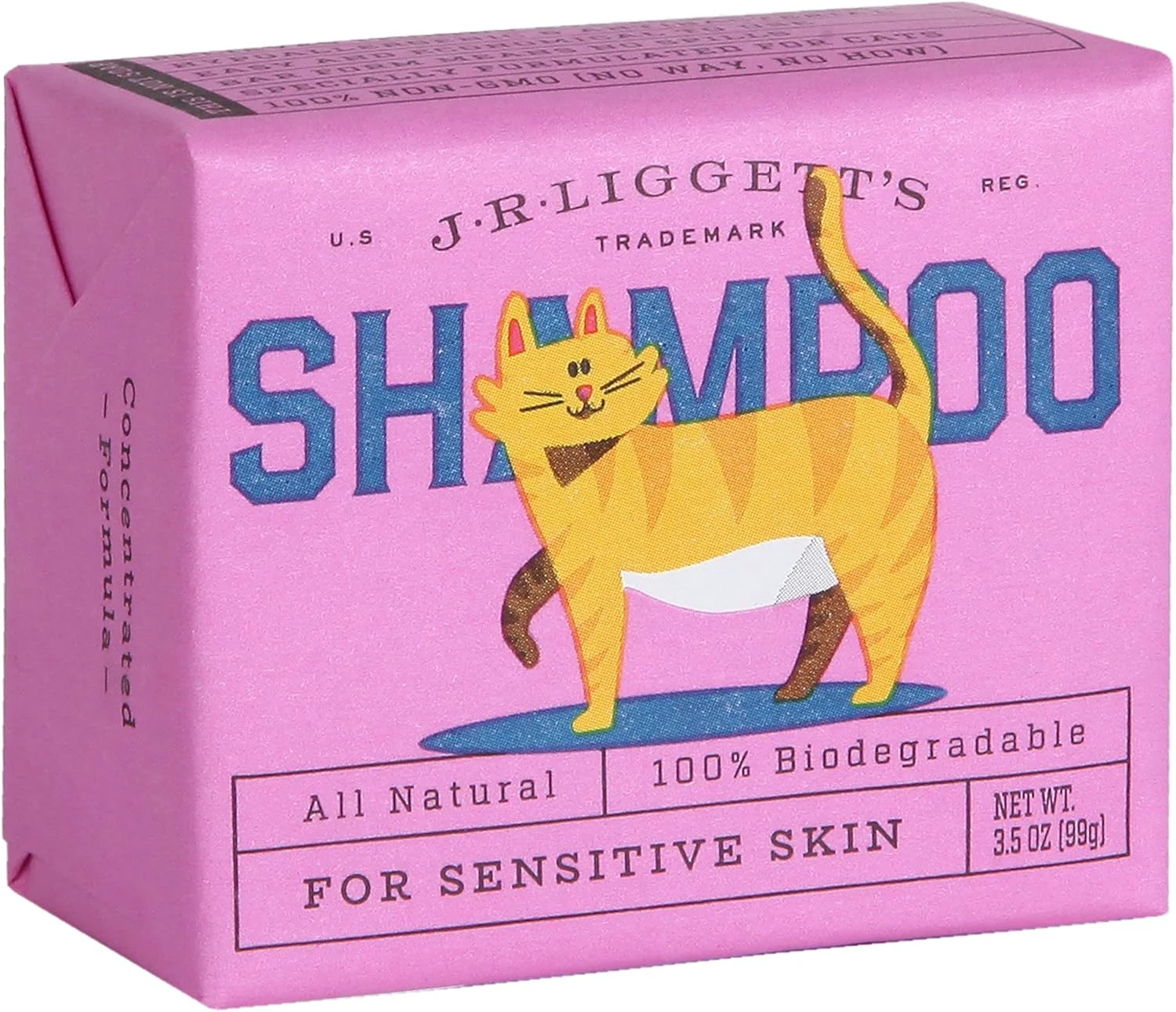 Organic JR Liggett s Natural Cat Shampoo Bar for Sensitive Skin High-Quality