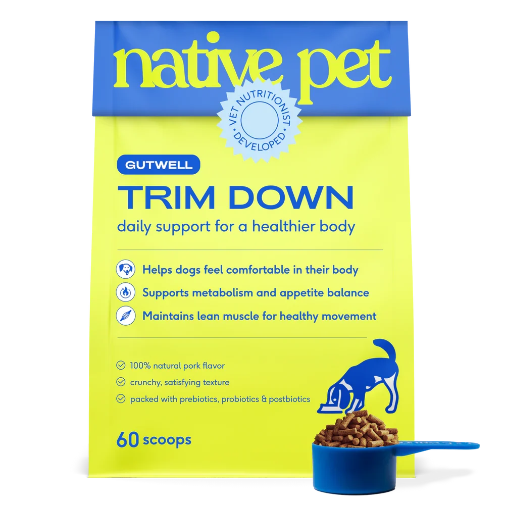 Dependable Native Pet GutWell Trim Down Weight Management Metabolic Health Supplement for Dogs 12.7-oz Versatile