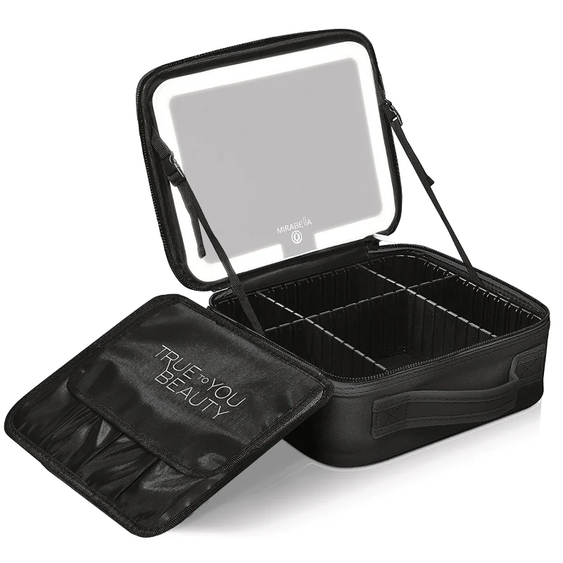 Traditional Pro Makeup Kit Travel Bag with LED Mirror Long-Lasting