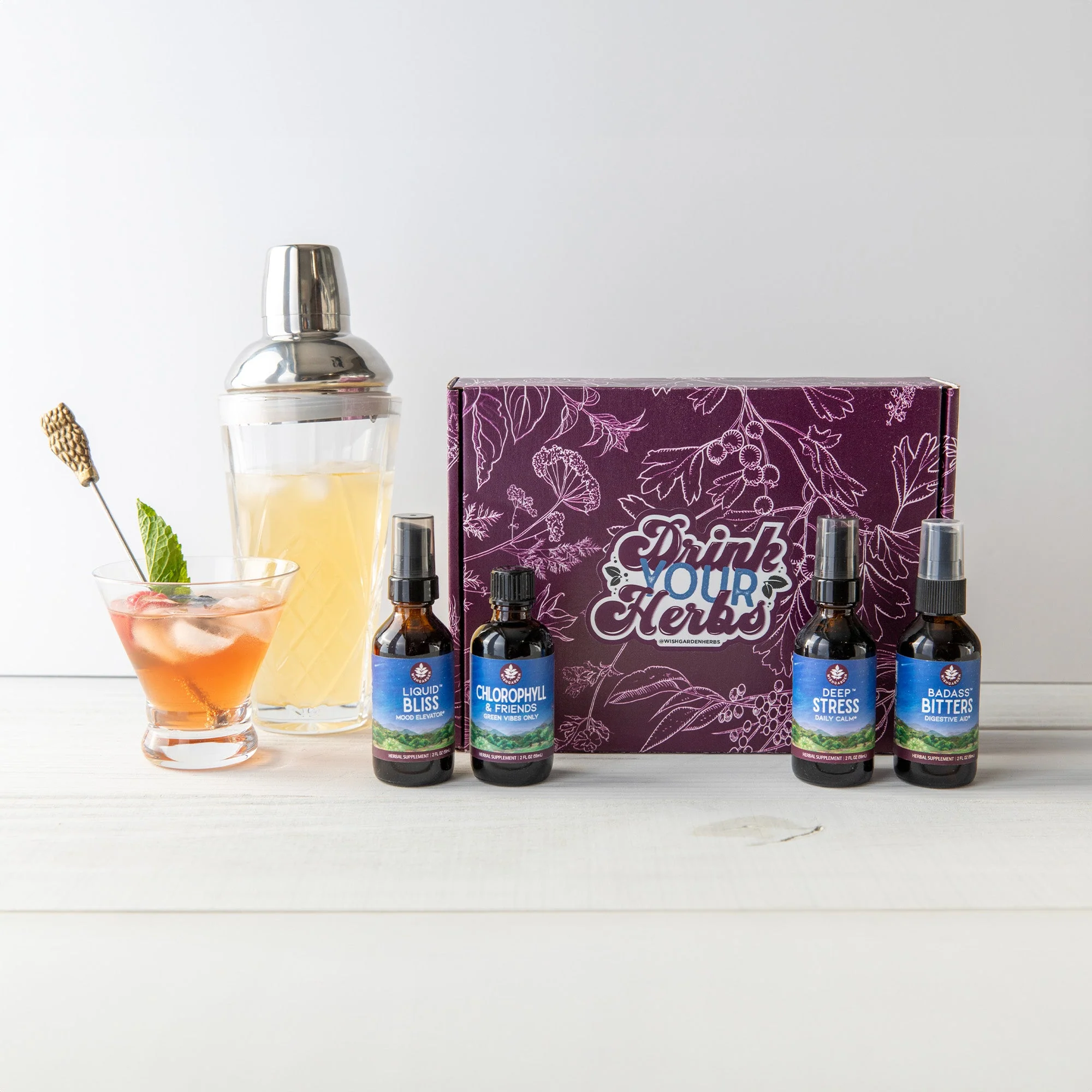 Pure Mocktail Essentials Kit with Gift Box Reusable