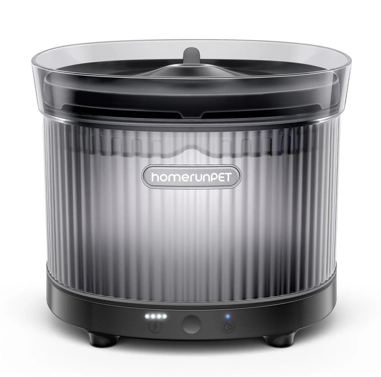Expertly Made HomeRunPet Homerunpet Cordless Cat Water Fountain — 7800mAh Battery 30-Day Runtime Easy-Clean Detachable Transparent Tank Motion Sensor Black