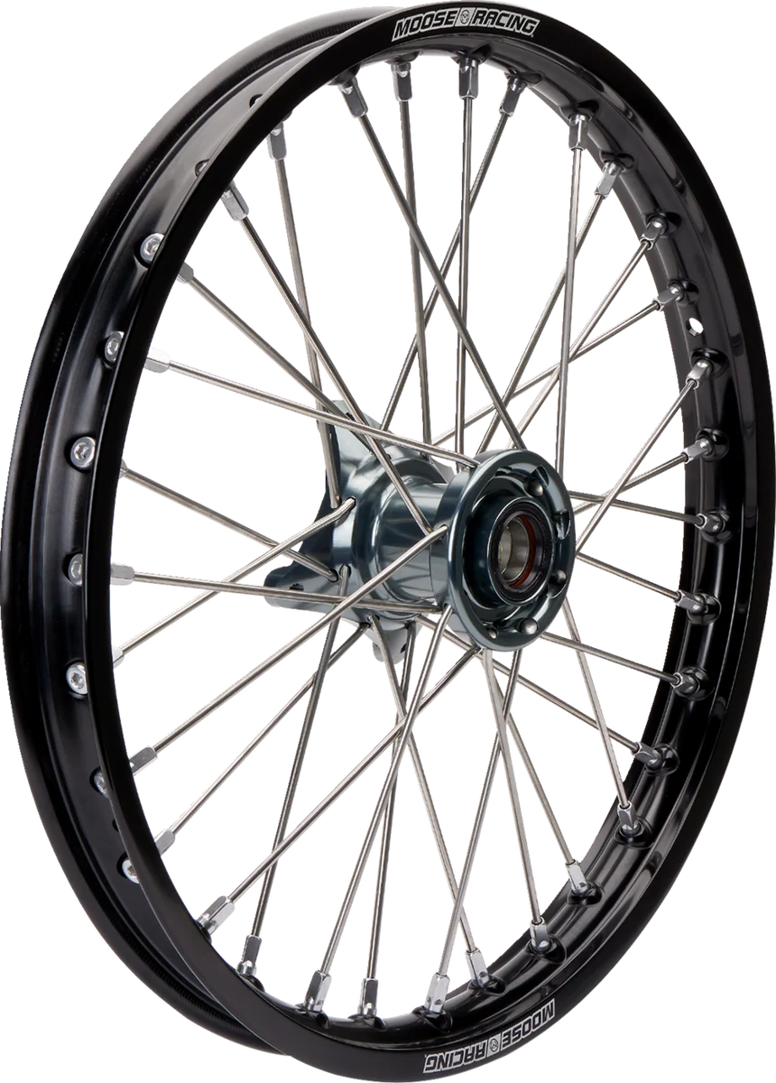 Safe MOOSE RACING Wheel Assembly - SX-1 - Complete - Front - Black Wheel Gray Hub - 21x1.6 - Gas Gas MF-16021-BKGY Effective
