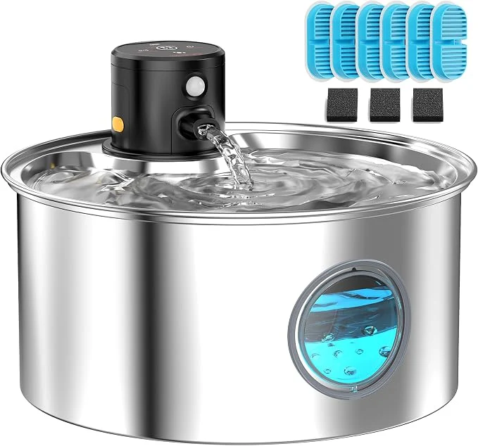 Convenient Cat Water Fountain Battery Powered Cordless Cat Fountain Wireless Long-Lasting