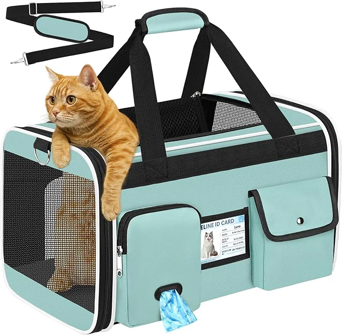 World-Class HUANLANG Soft-Sided Cat Carrier Airline Dog Carriers Expertly Made