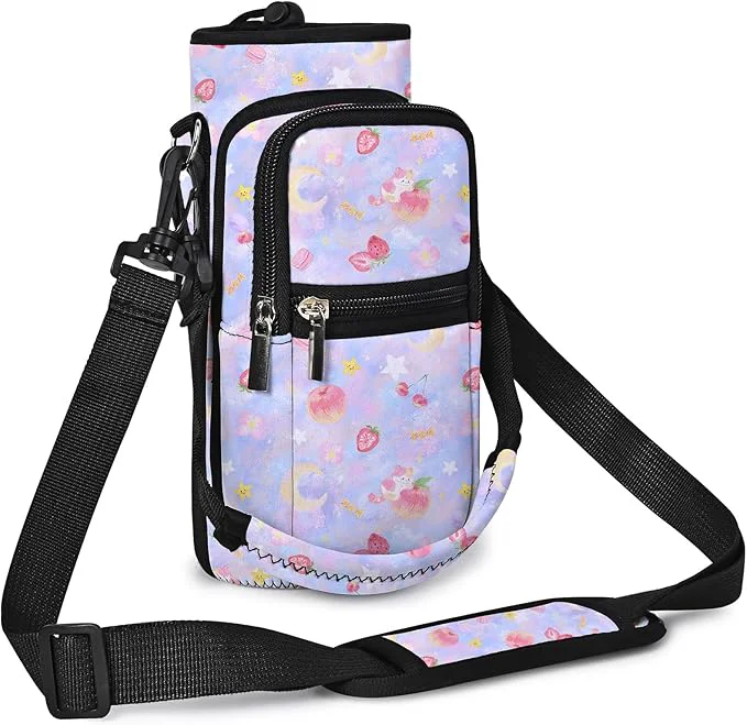 Carefully Designed AUPET Water Bottle Sling Bag Sleeve Holder Carrier 25 32 40 64 oz Insulated Crossbody Water Bottle Case Cover with Strap and Pockets for Men Women Walking HikingAbout This Dependable