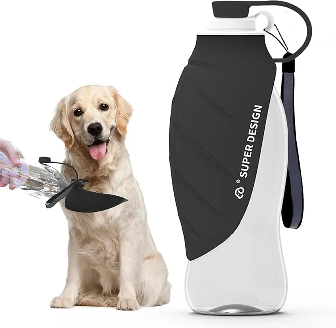Certified SUPERDESIGN Dog Water Bottle Portable Dog Water Bottle for Small to Large Dogs Leak Proof Dog Travel Water Bottle Small Leaf Travel Water Bowl for Dogs and Dog Walking Accessories 19.6OZ Black About ThisOverview Clean