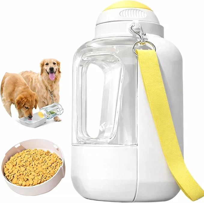 Elegant Dog Water Bottle with Food Container 32oz Travel Dog Water Bottle 3 in 1 Leak Proof Portable Water for Dogs with Twist Dispensing Outdoor Walking Hiking Camping EssentialsAbout ThisOverview Long-Lasting