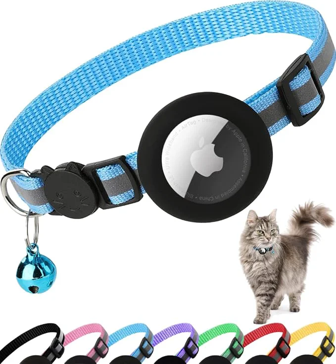 Classic Airtag Cat Collar Breakaway Reflective Kitten Collar Sophisticated