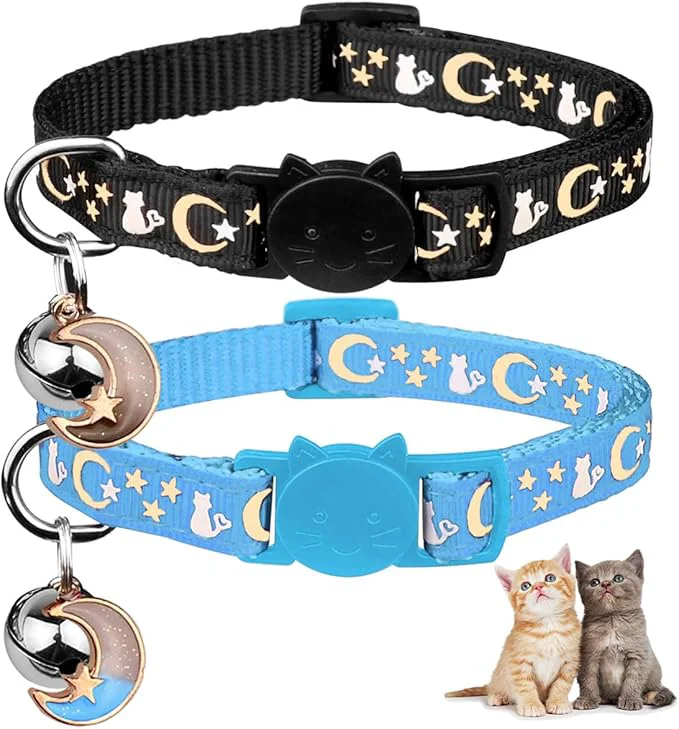 Verified Baeuppit 2PCS Breakaway Cat Collars Traditional