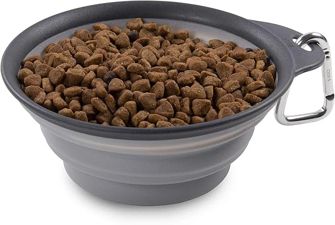 Convenient Dexas Pets Collapsible Travel Cup Large 2 Cup Capacity Light GrayAbout ThisOverview Original Design