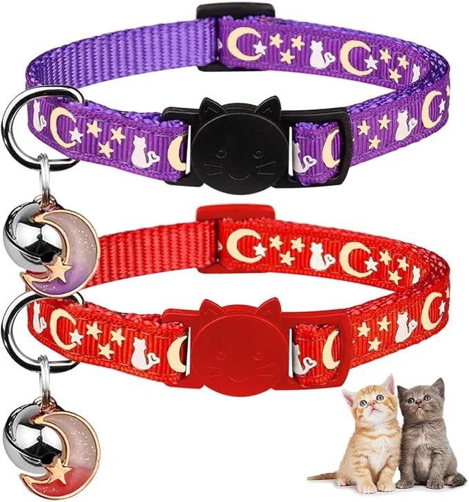 Classic Baeuppit 2PCS Breakaway Cat Collars Responsible