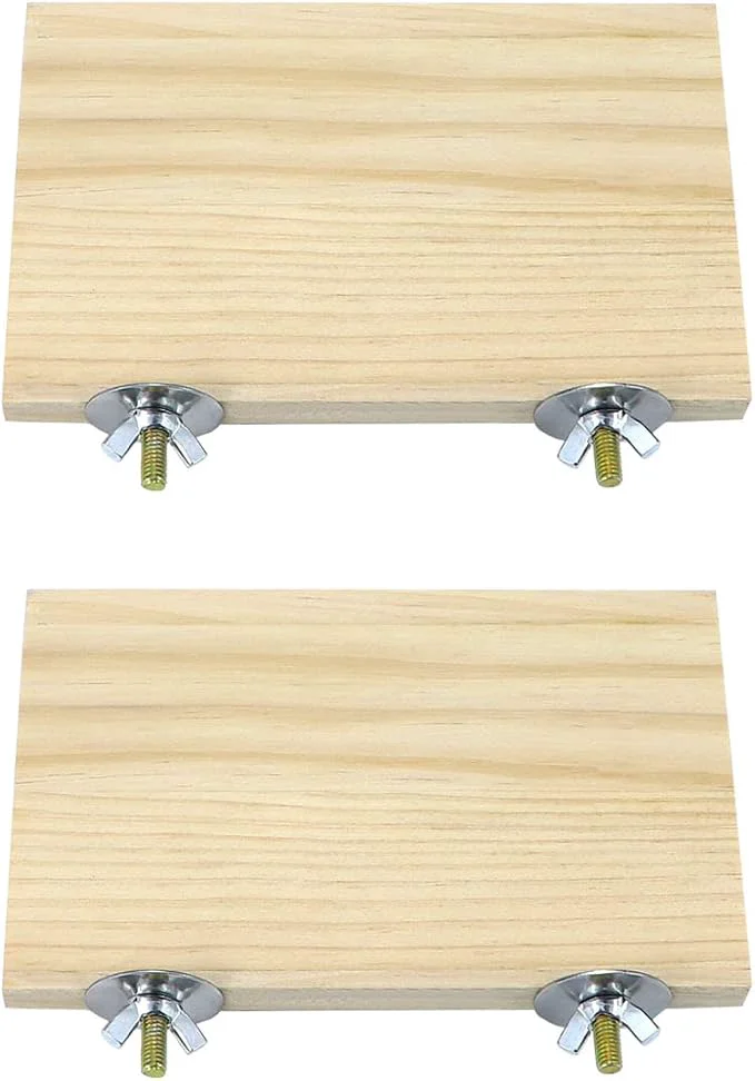 Trusted 2pcs Bird Perch Platform Flat Stand Beak Paw Grinding Wood Sophisticated