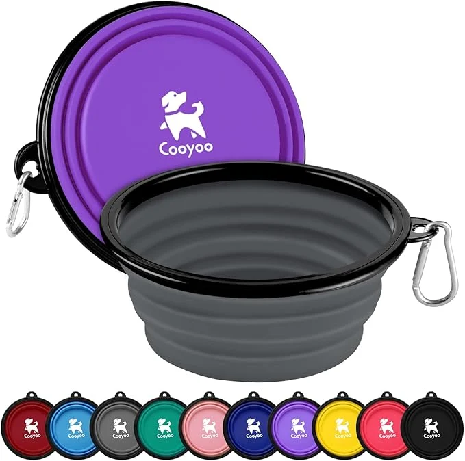Trendy COOYOO Collapsible Dog Bowl 2 Pack Collapsible Dog Water Bowls for Cats Dogs Portable Pet Feeding Watering Dish for Walking Parking Traveling with 2 CarabinersAbout ThisOverview Fine Crafted