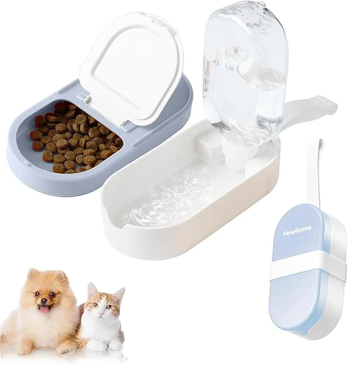 Efficient 2-in-1 Dog Bowl Water Bottle Large Food Container for Dog Treats Steak Sticks Bars - Portable Pet Dispenser for Hiking Travel Blue About ThisOverview Effective