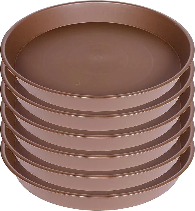 Elegant 6 Pack of 12 inch Plant Saucer Heavy Duty Plastic Plant Saucer 12 inch Round Superior