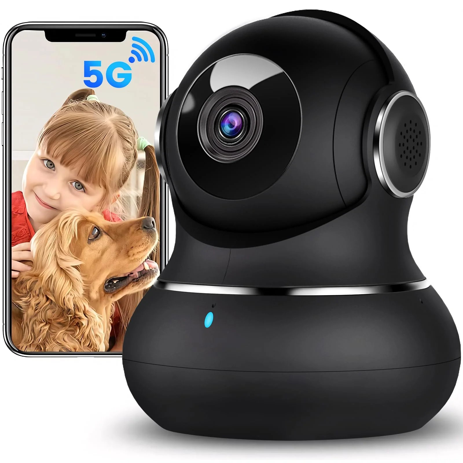 Elite litokam 5GHz Indoor Security Camera — 5MP Dual-Band WiFi 360° Auto Tracking Crafted