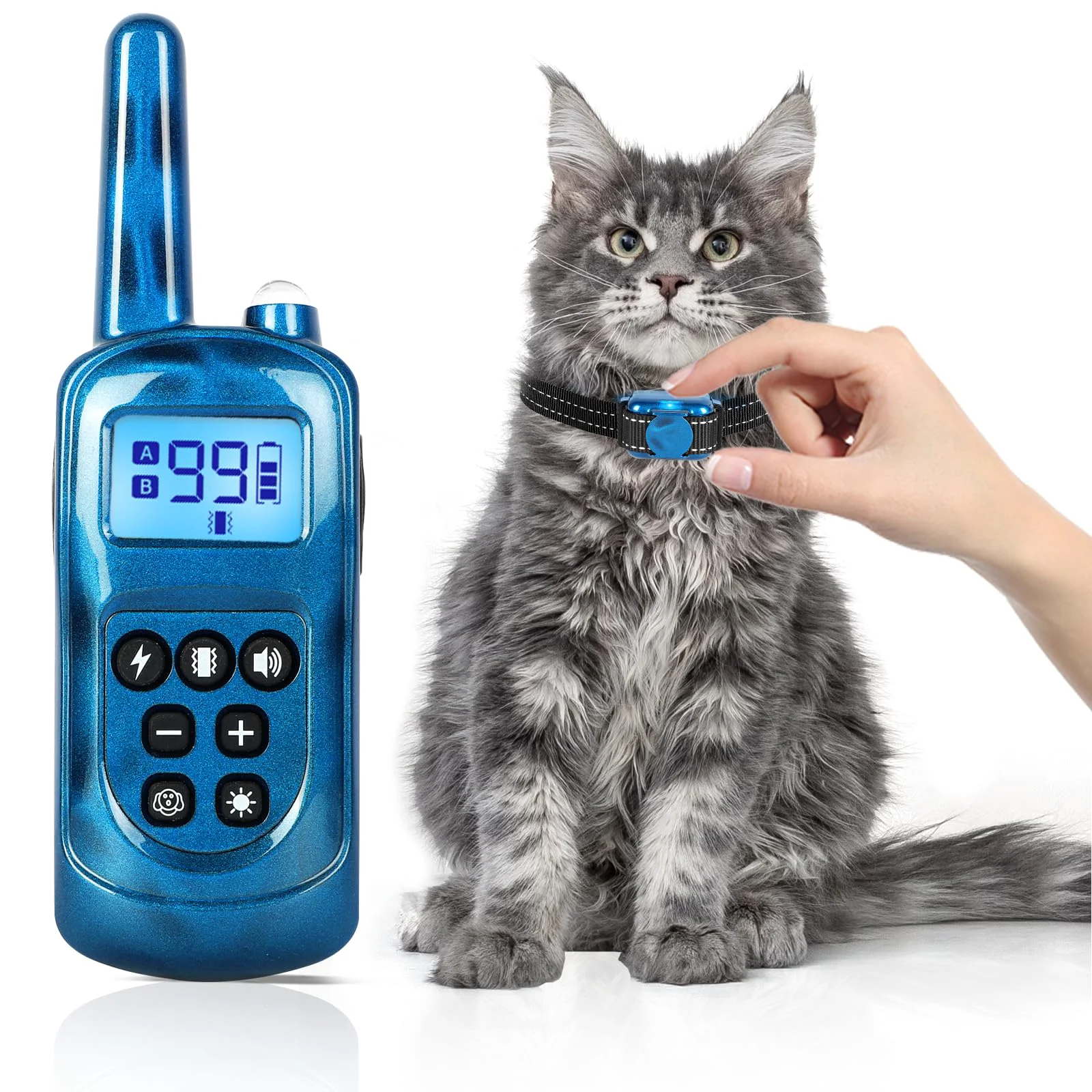 Fine Jeyihka Cat Shock Collar with Remote 2000ft Range — Ultra-Small Waterproof Superior