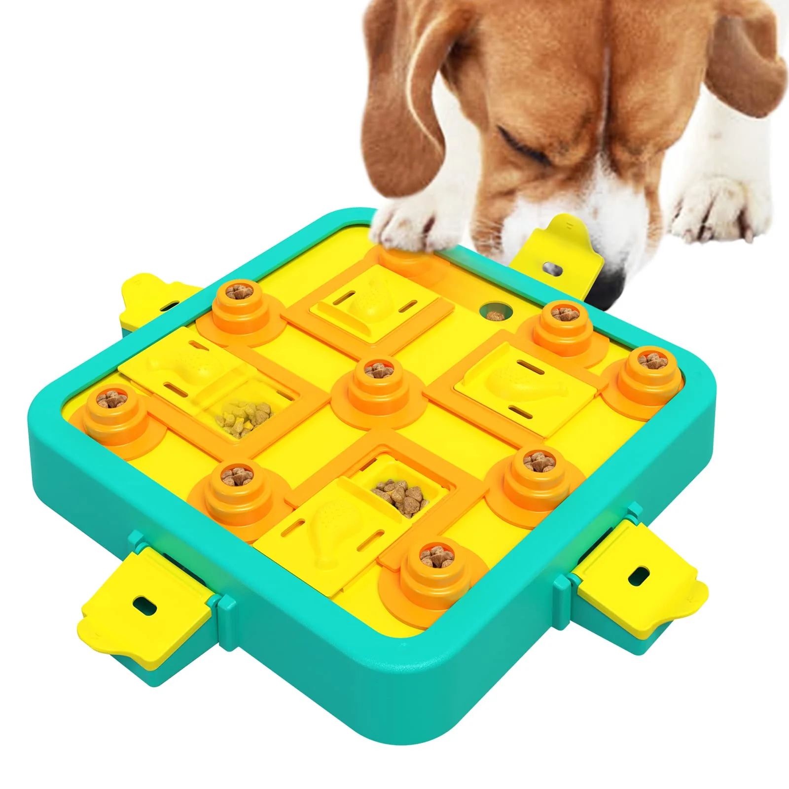 Natural DollSheriffgoo Dog Puzzle Toy Level 3 – 1 in 3 Advanced Blue Board for Mental Stimulation Powerful