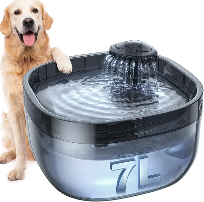 Classic 7L 1.8Gal Dog Water Fountain for Large Dog FEELNEEDY Dog Water Bowl Dispenser Outstanding