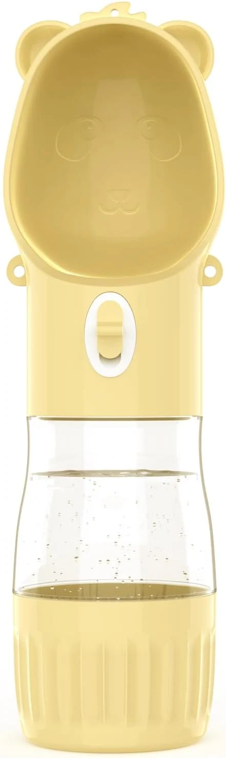 Proven YFL Portable Dog Water Bottle with Food Container - 2 in 1 Travel Puppy Water Dispenser with Crossbody Sling Strap - Leak Proof Aesthetic Dog Walking Accessory for Hiking Yellow About ThisOverview Comfortable